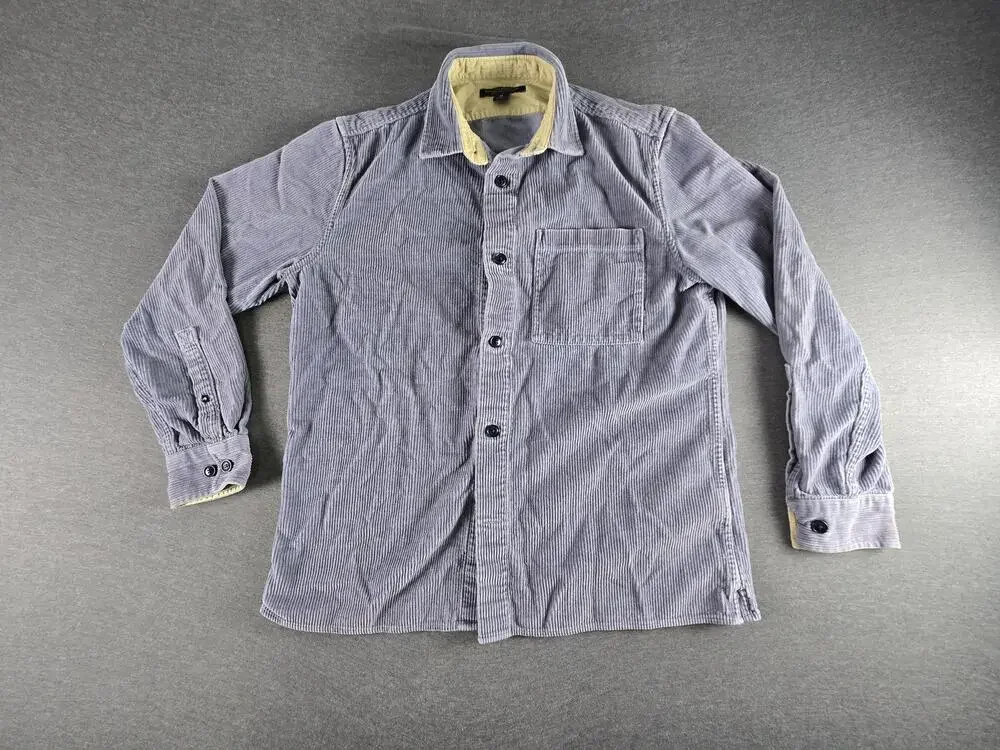 Banana Republic Shirt Mens Medium Blue Corduroy Long Sleeve Button Up Casual